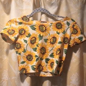 Sunflower crop top